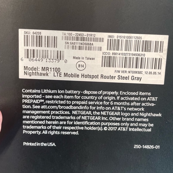 Netgear Nighthawk mobile hotspot router MR1100 from AT&T - Picture 8 of 9